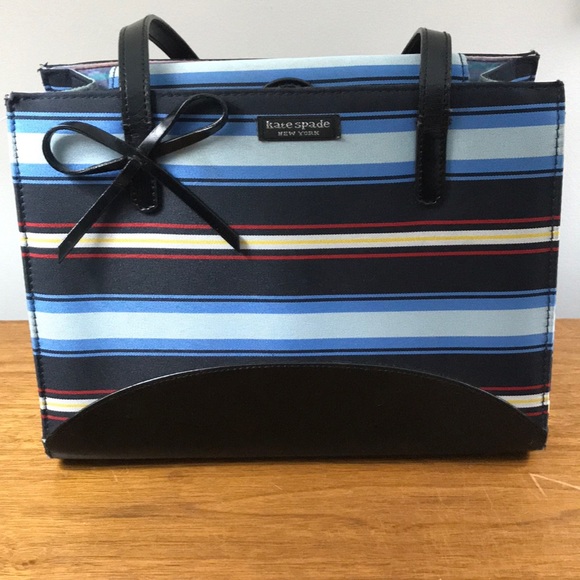 kate spade Handbags - NWOT Kate Spade linen/leather small satchel